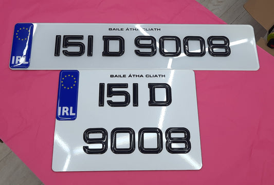 3D Black Gel Plates 1 Long & 1 Square