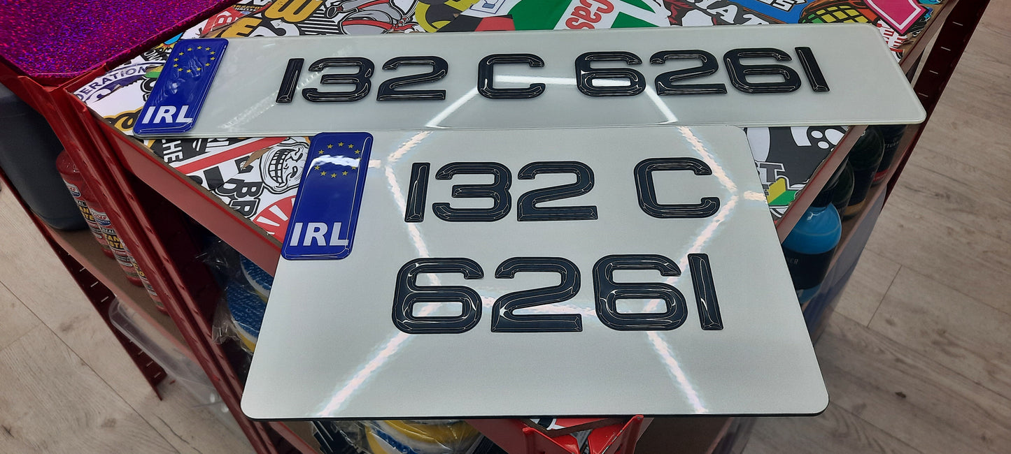 3D Black Gel Plates 1 Long & 1 Square