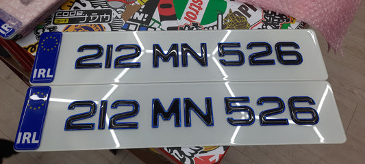 3D Blue Gel Plates Pair