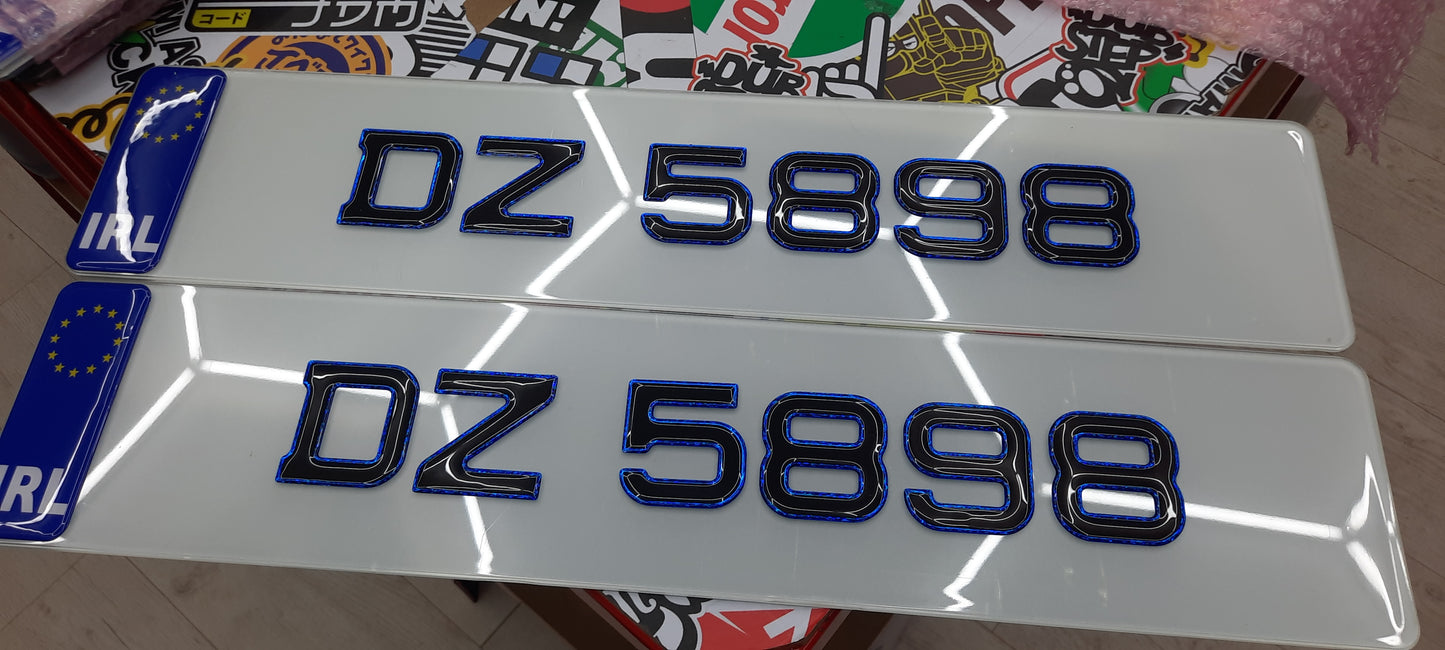 3D Blue Gel Plates Pair
