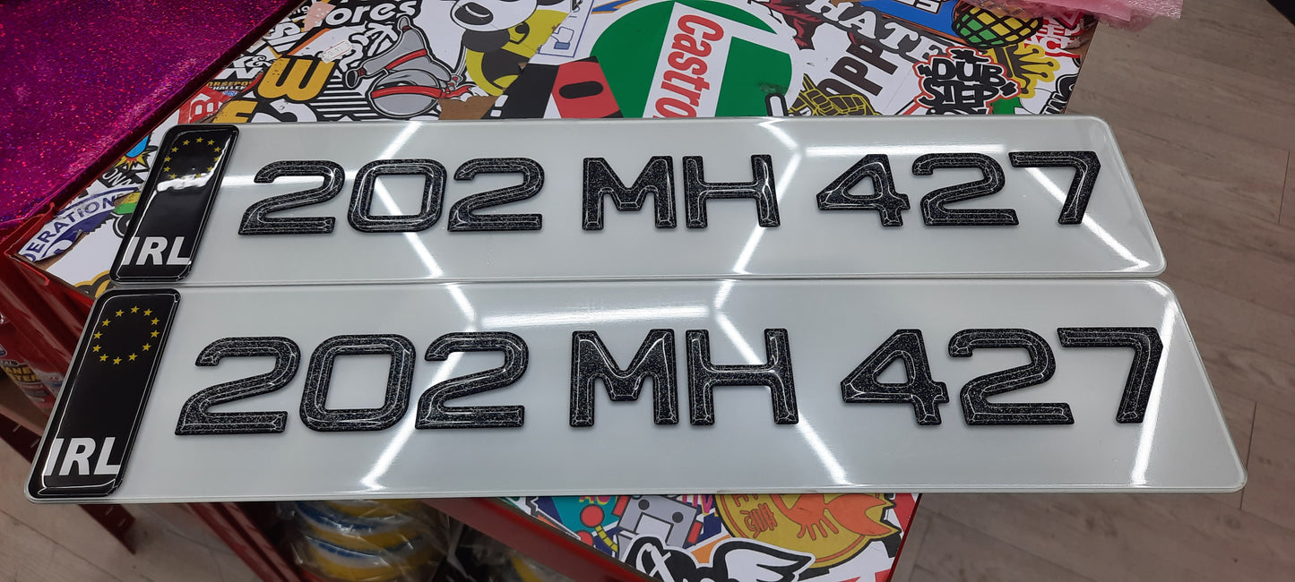 3D Sparkle Glitter Gel Plates Pair