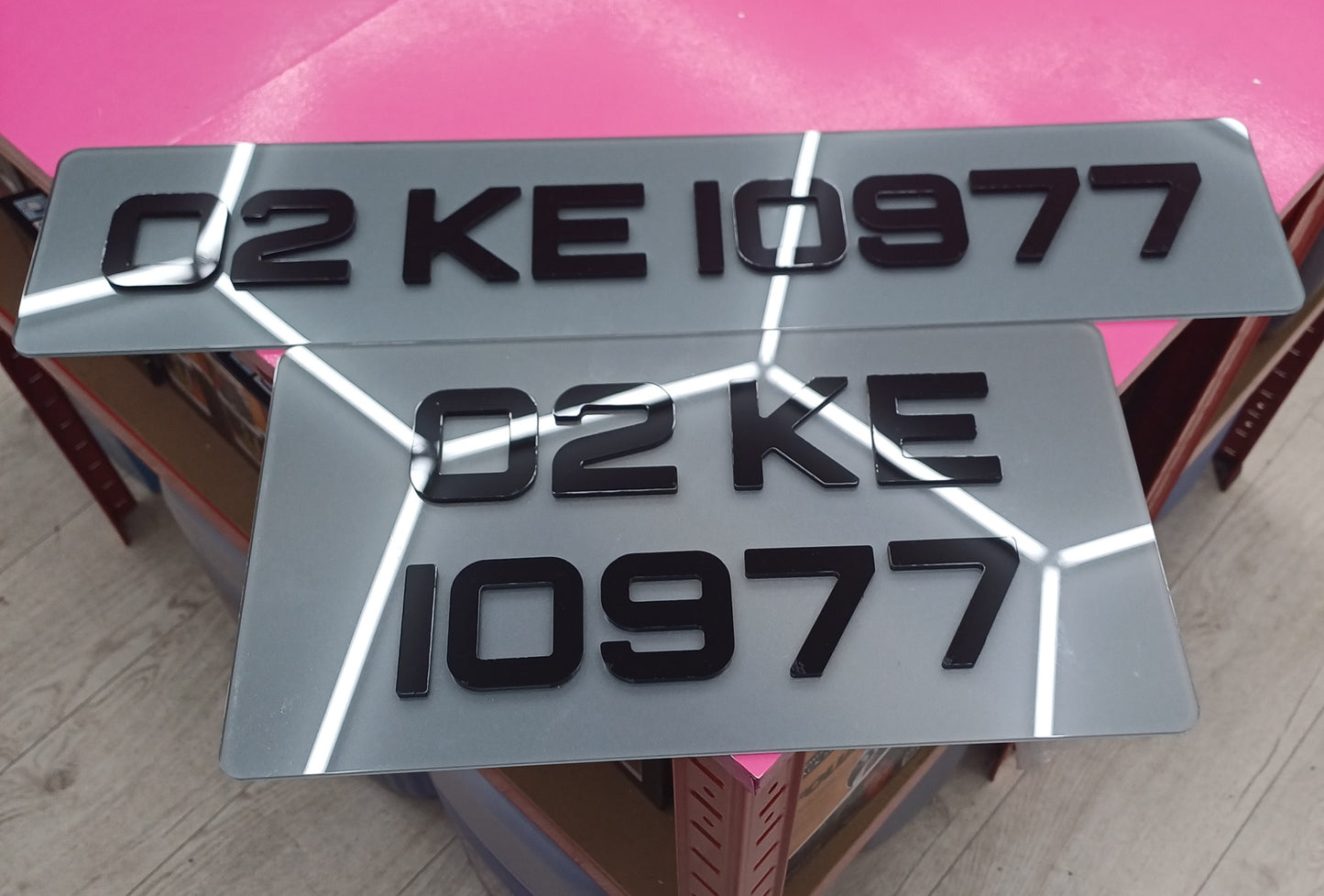 4D Black Tinted Plates 1 Long & 1 Jap