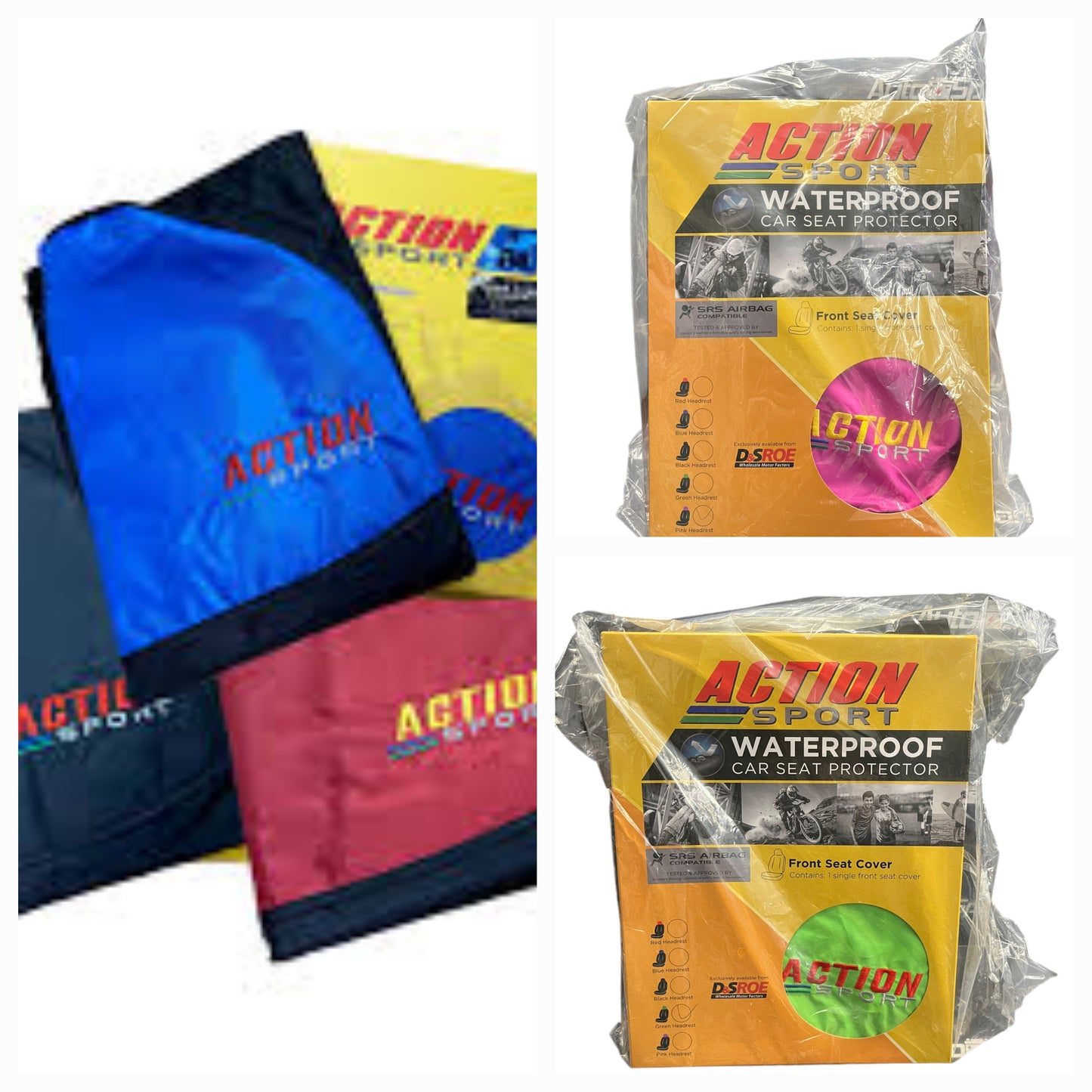 ACTION SPORT SEAT COVERS - TWIN PACK - 5 Colours