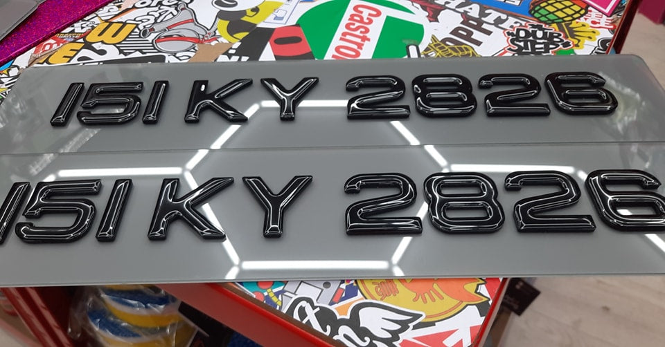 4D Black - Black Gel top Tinted Plates Pair
