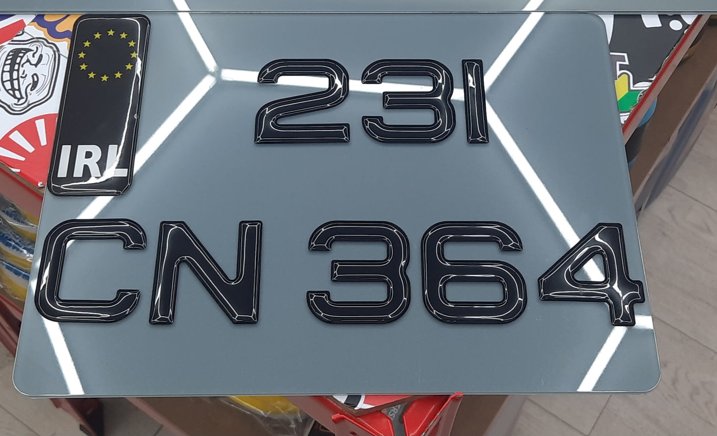 3D Black Gel Tinted 1 Square