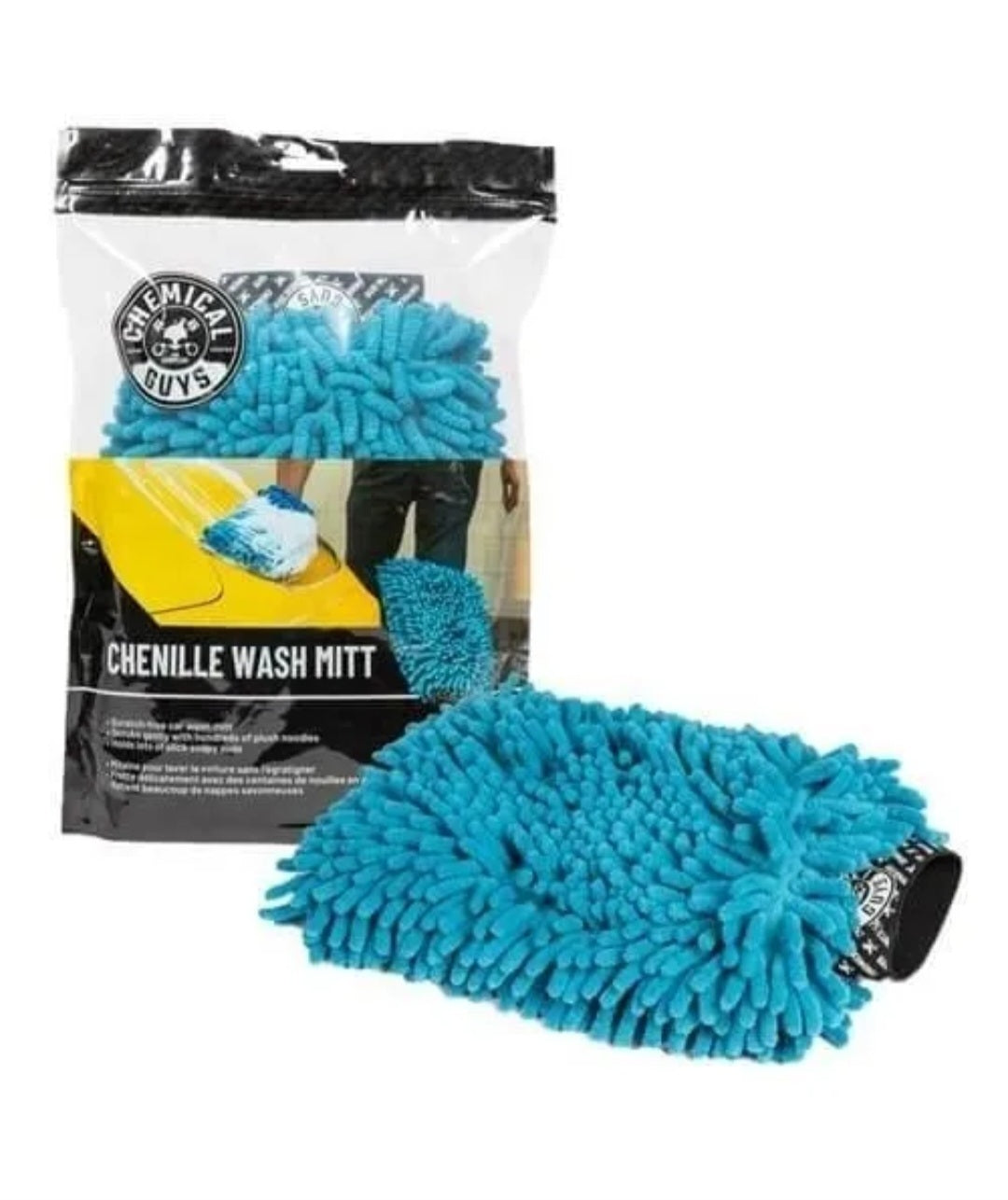 Chemical Guys Chenille Microfiber Premium Scratch Free Wash Mitt - Blue