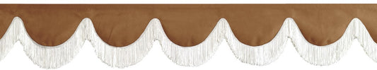 CMG TRUCK PELMET Brown WITH WHITE TASSELS
