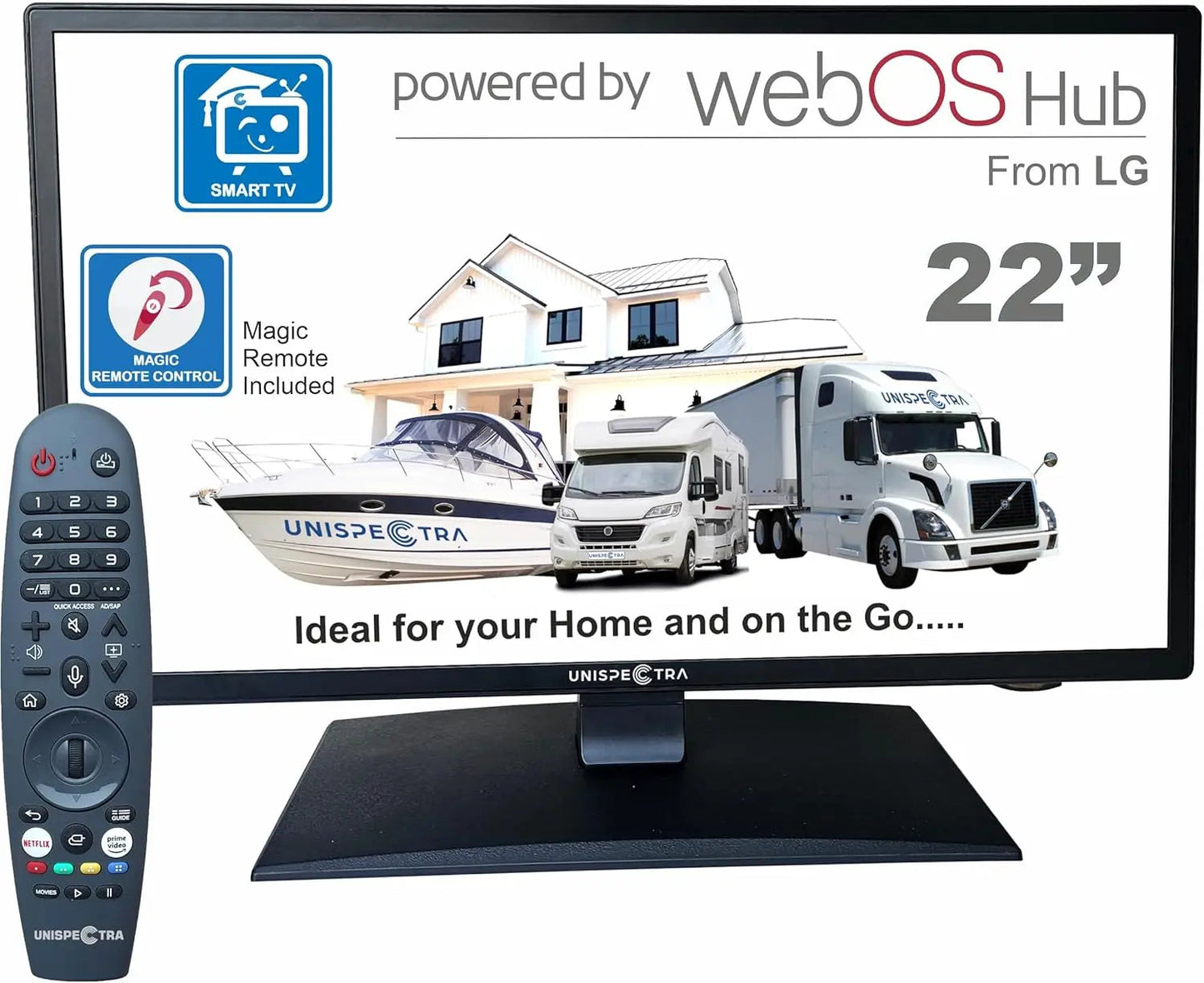 22″ Unispectra® Smart TV (webOS) 12/24 Volt