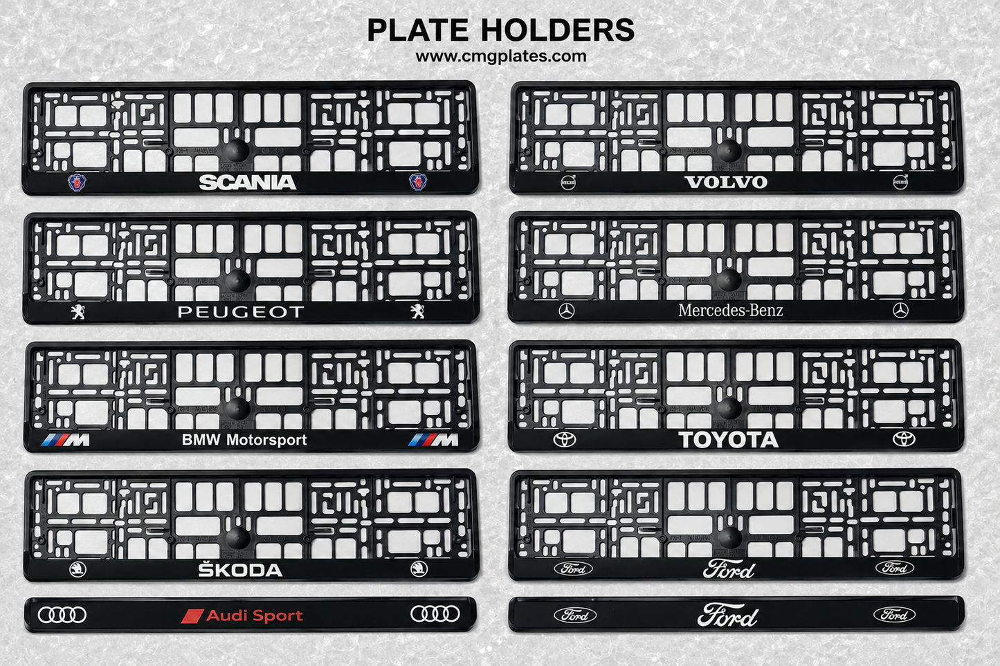 Branded Plate Holder - 2 piece - 1 pair