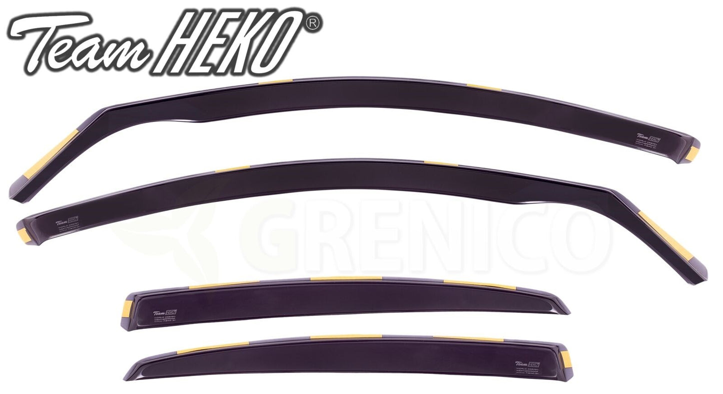 Audi A4 B8 4 doors saloon 2009-2015 Heko wind deflectors 4 pieces TINTED