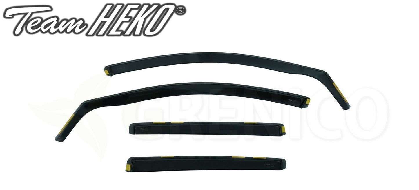 Audi A6 C7 4door saloon 2011-2017 wind deflectors 4pc HEKO TINTED