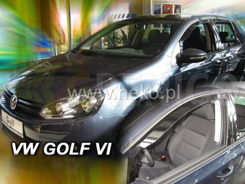 VW Golf mk6 5door hatchback 2008-2012 wind deflectors 4pc HEKO TINTED