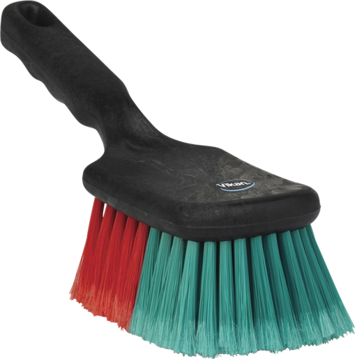 Vikan Vehicle Brush w/Short Handle, 275 mm, Soft/split, Black