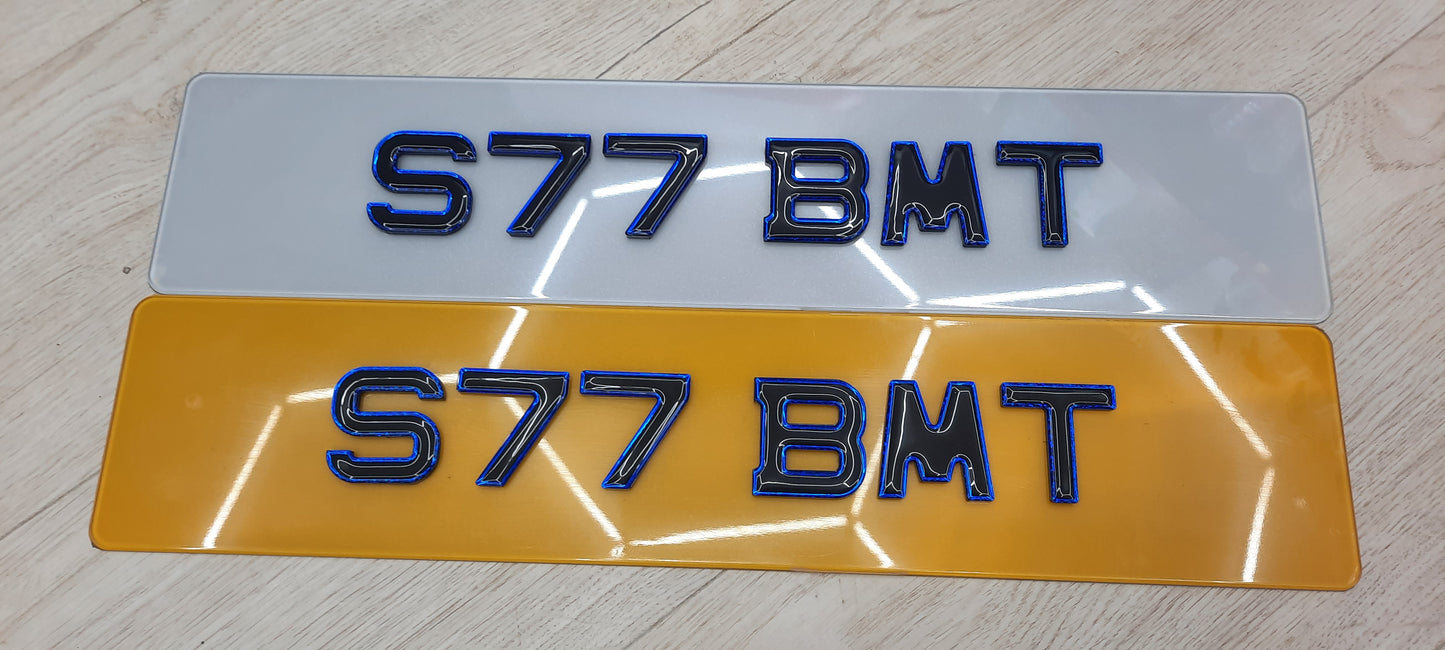 4D Black Gel top Plates Pair