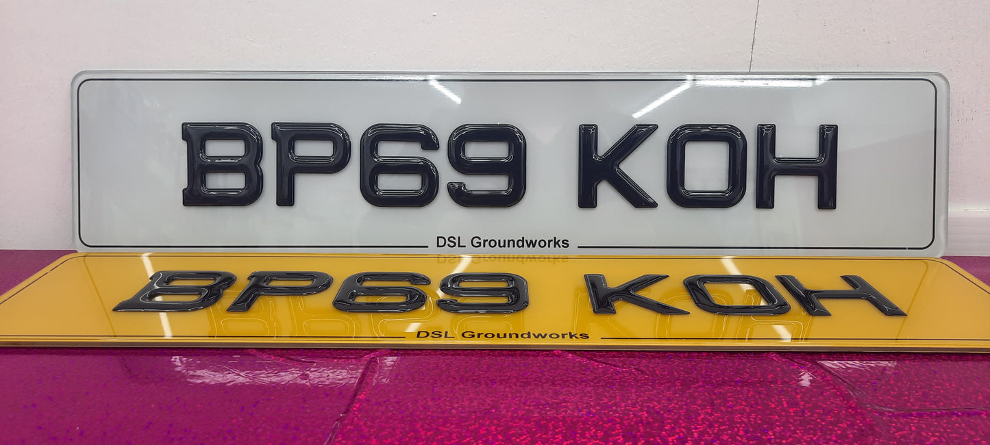 3D Gel Border & Business Name Plates Pair