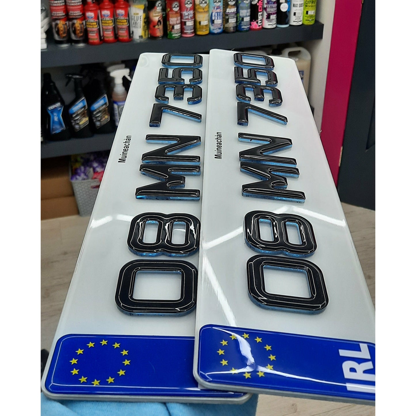 4D Blue with Gel Top Plates Pair