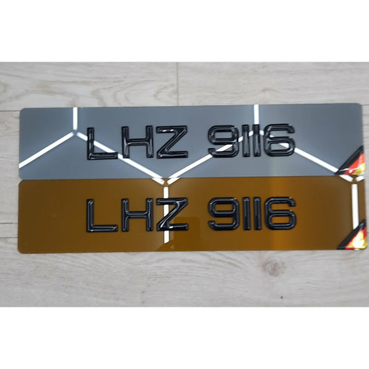 3D Black Tinted Gel Plates Pair