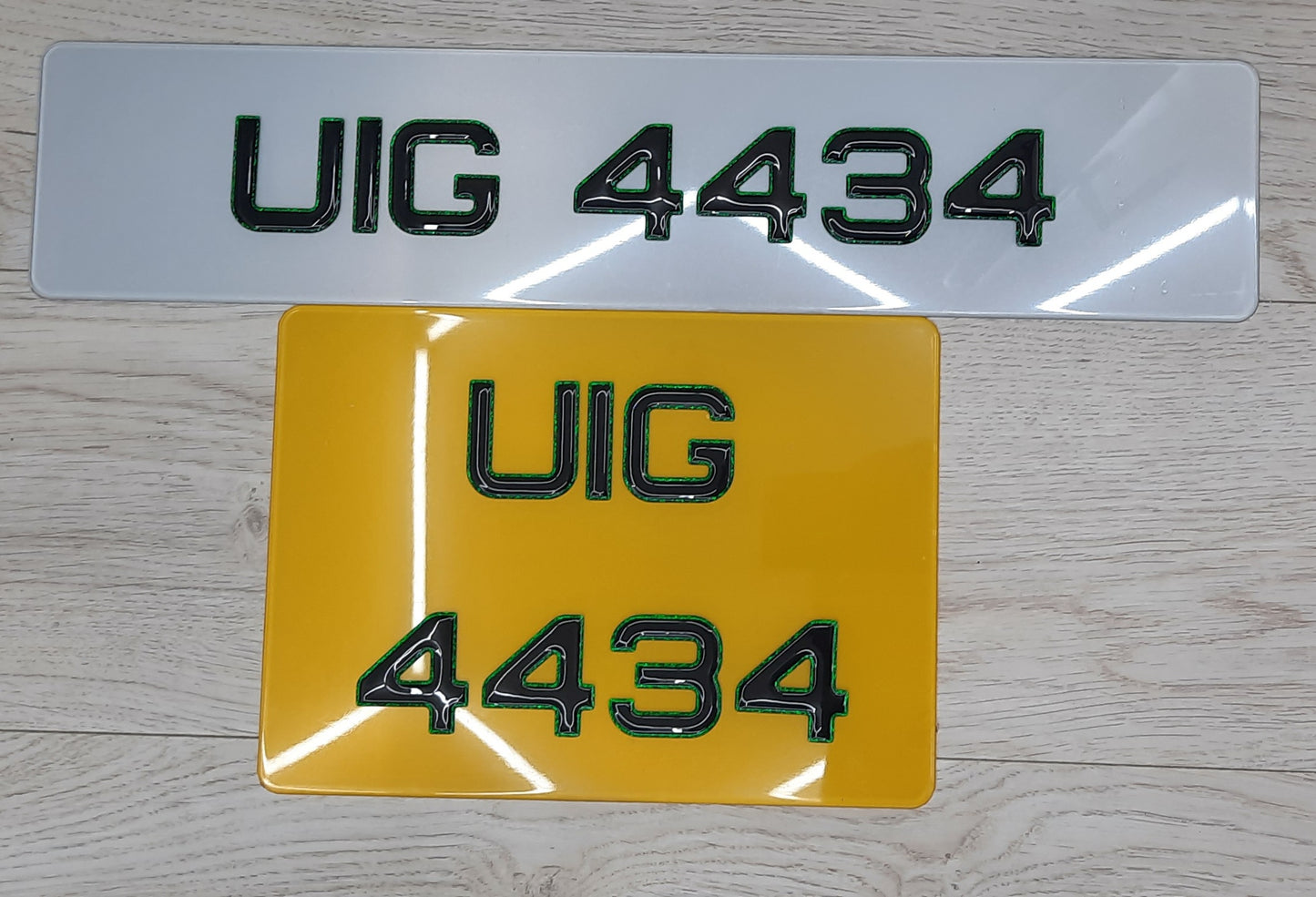 1 Long & 1 Square Plate - 3D Black Gel
