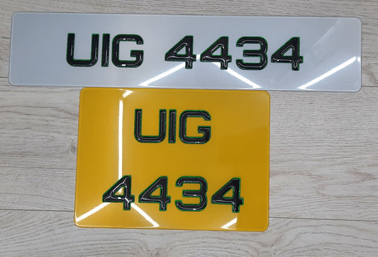 1 Long & 1 Square Plate - 3D Black Gel