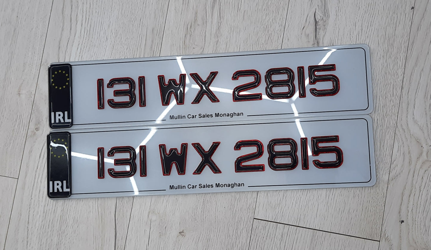3D Gel Border & Business Name Plates Pair