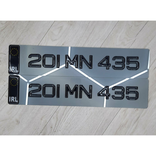3D Black Tinted Gel Plates Pair