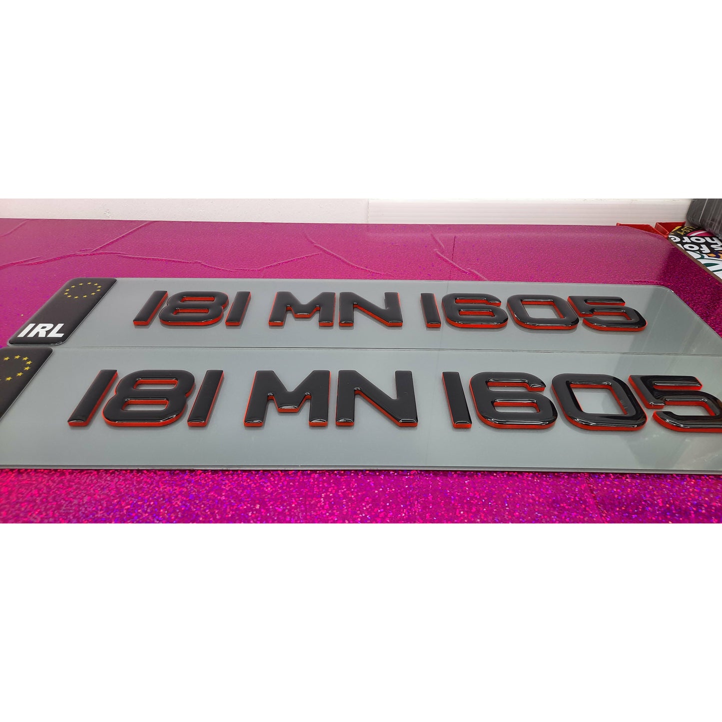 4D Red with Gel Top Tinted Plates Pair