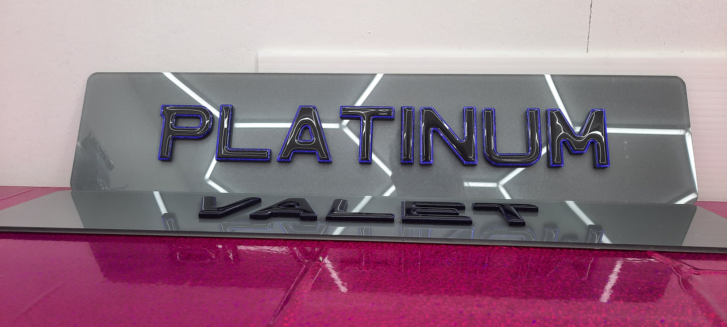 4D Black Purple surround Gel top Tinted Plates Pair