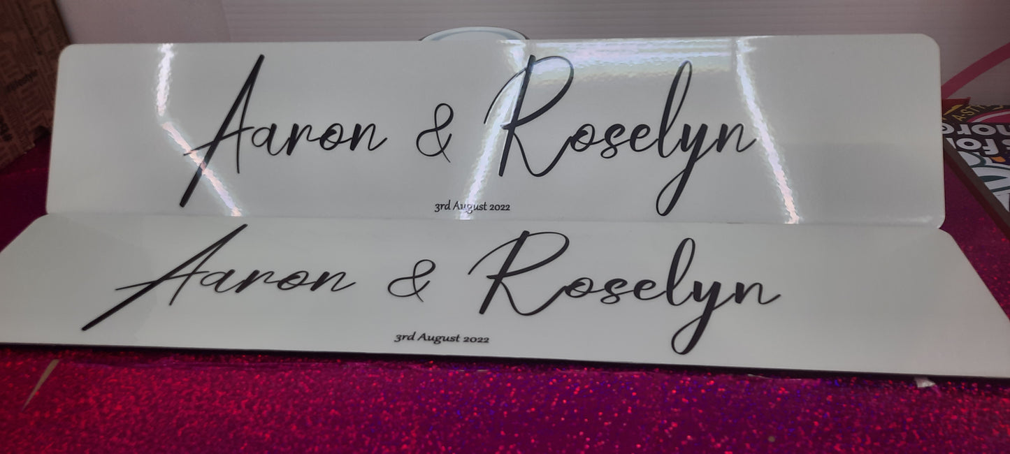 Wedding - Name & Name *Single Plate