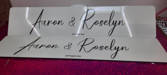 Wedding - Name & Name  *Single Plate