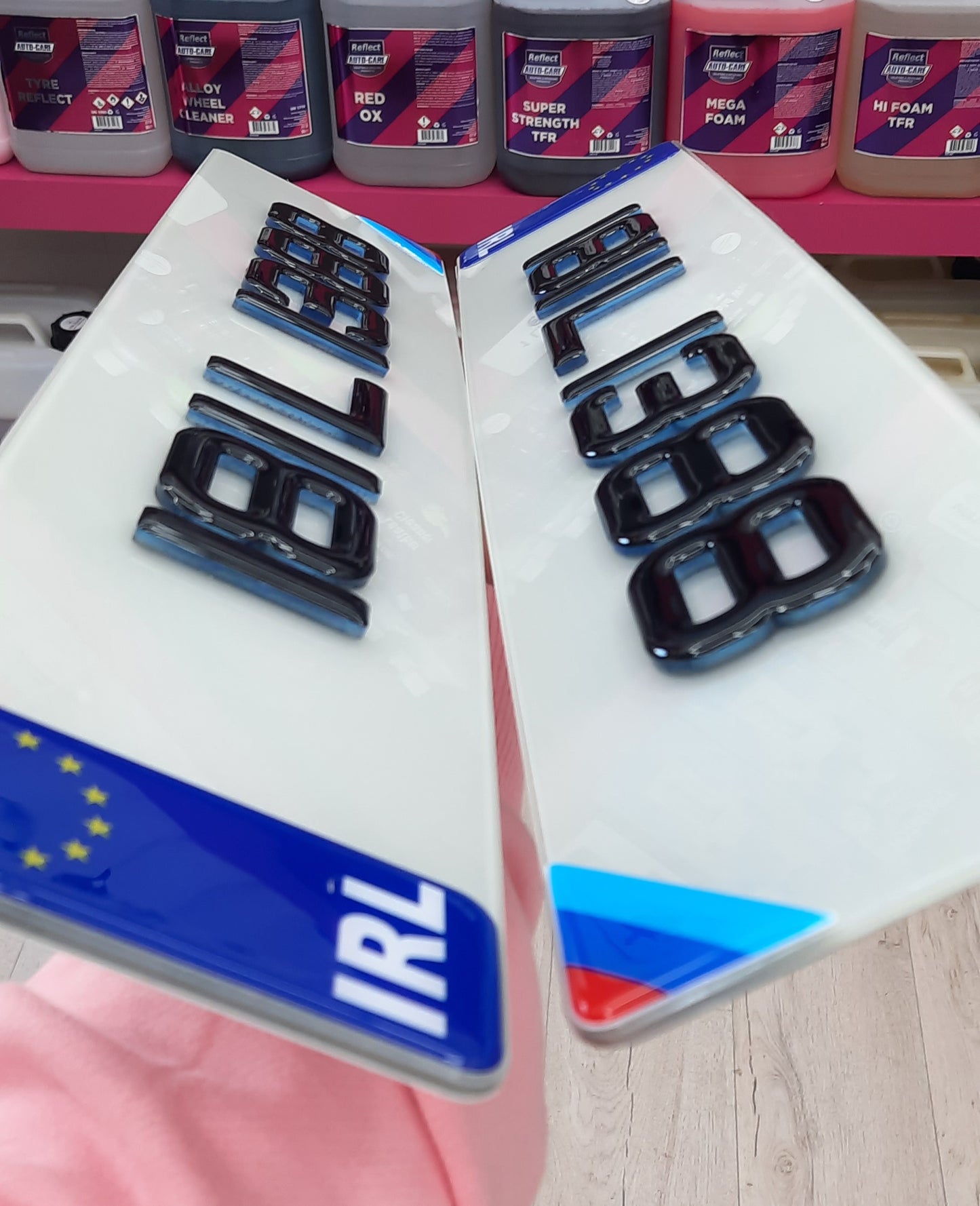 4D Blue with Gel Top Plates Pair