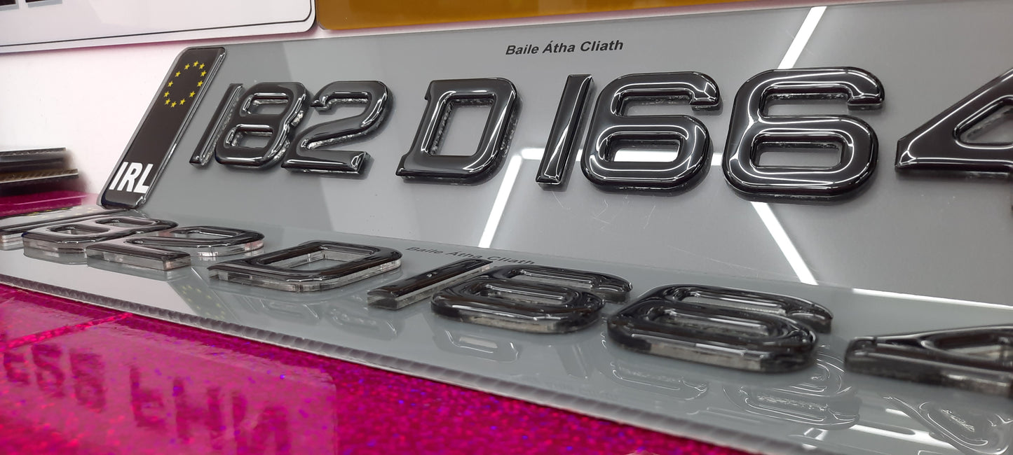 4D Crystal clear with Gel Top Tinted Plates Pair