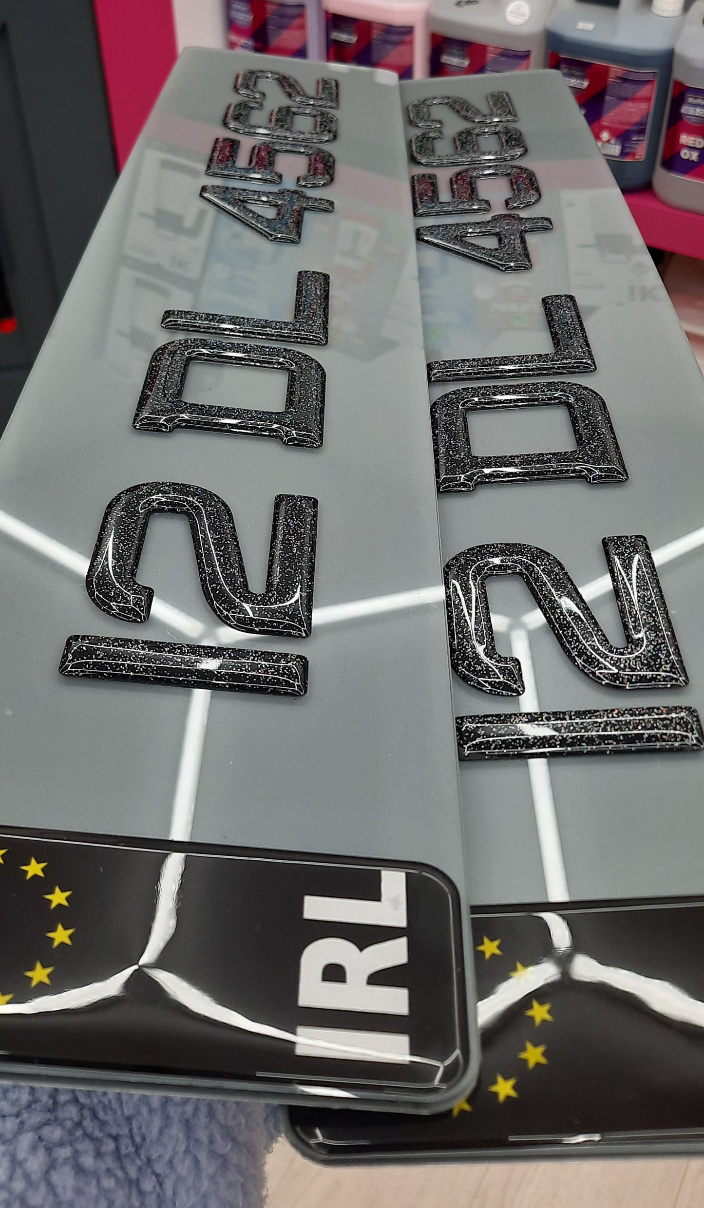 3D Sparkle GlitterTinted Gel Plates Pair