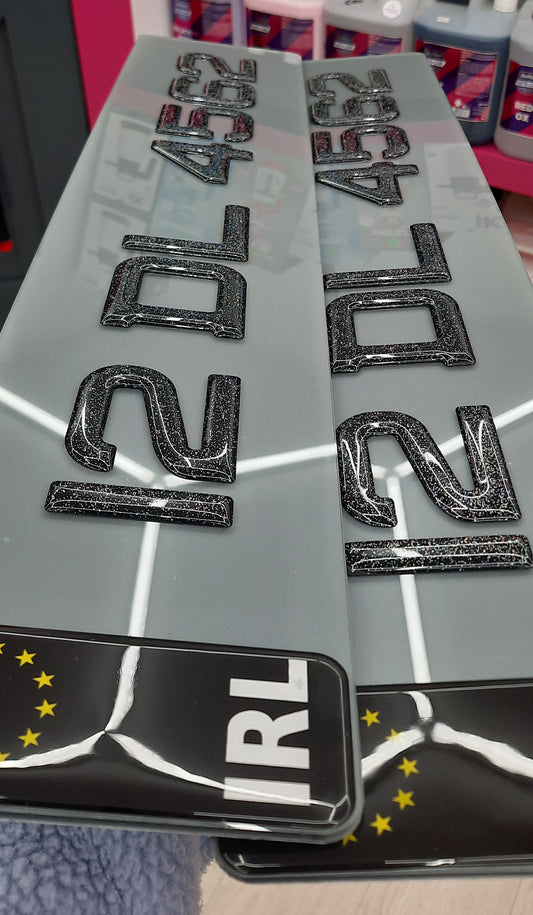 3D Sparkle GlitterTinted Gel Plates Pair