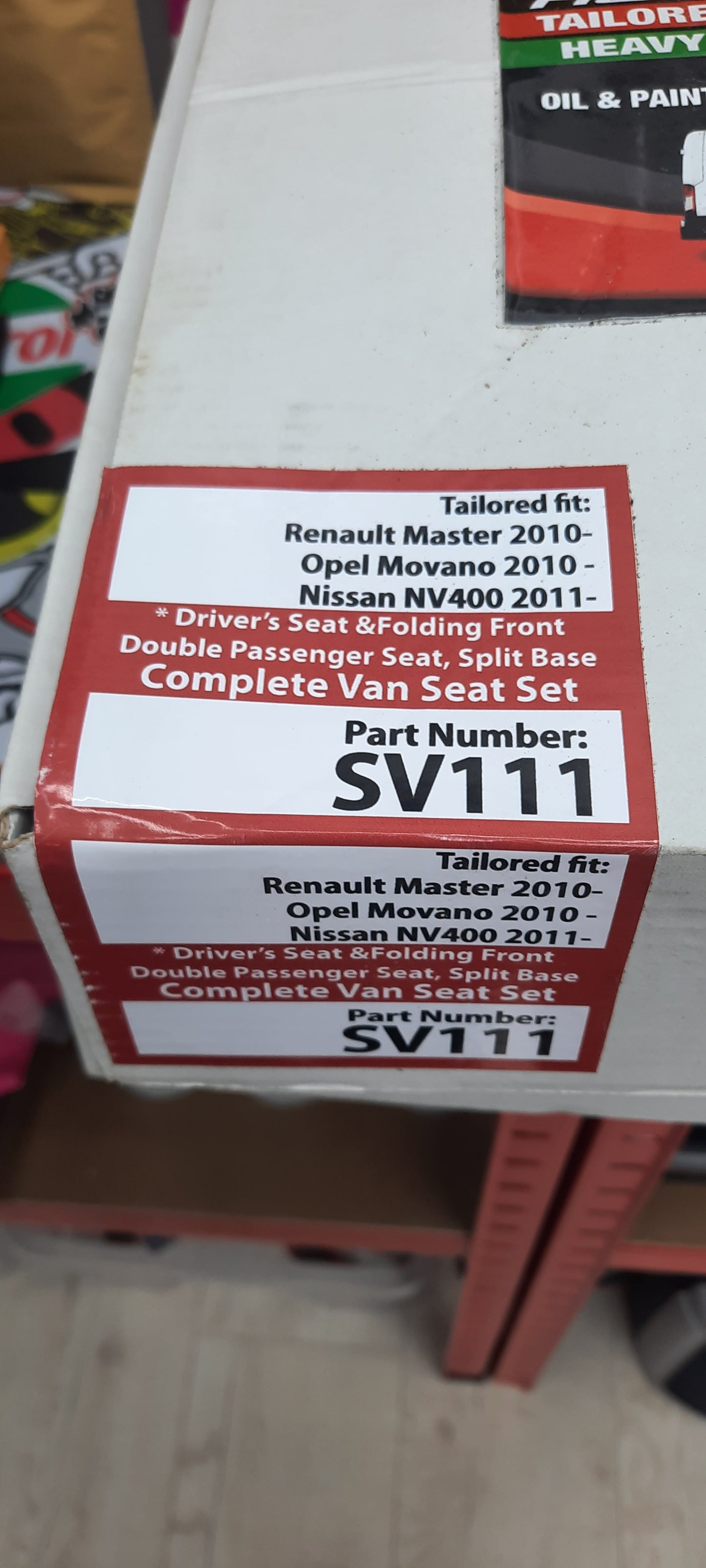 *Reduced* MASTER/MOVANO/NV400 TAILORED FIT SEAT COVER SET - 2010 ONWARDS