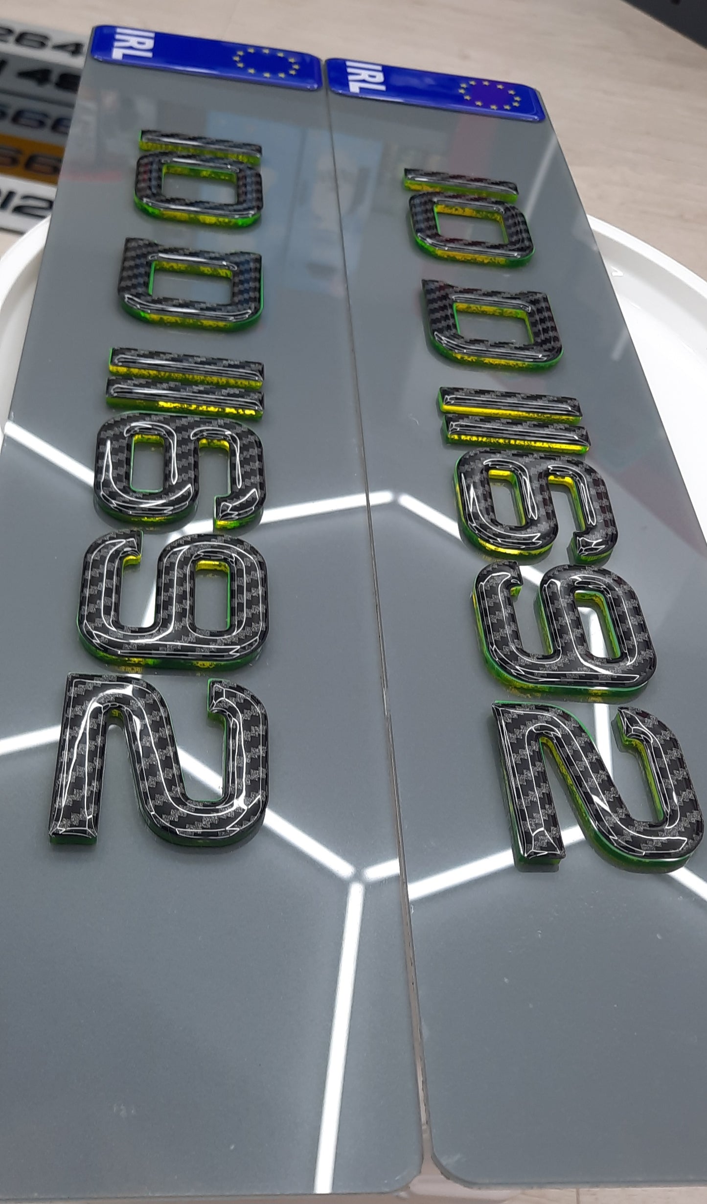 4D Neon Yellow with Gel Top Tinted Plates