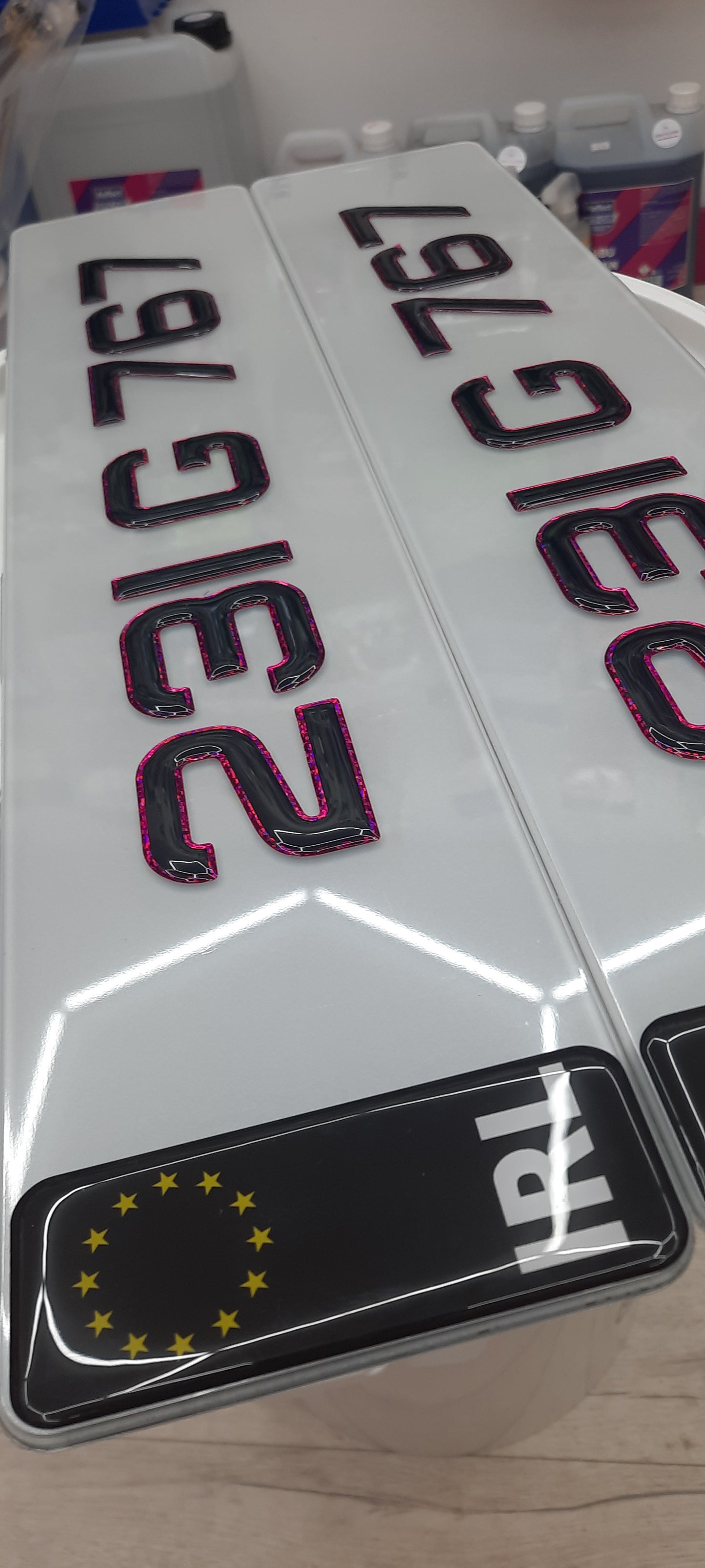3D Pink Gel Plates Pair