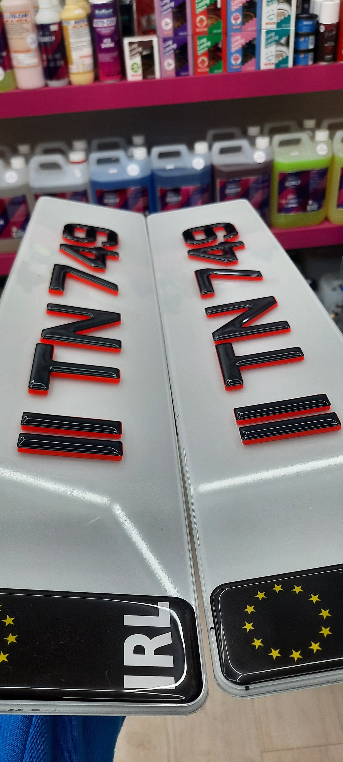 4D Red with Gel Top Plates Pair