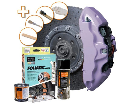 Foliatec Brake Caliper Lacquer Set - 3 Components - Soft Violet