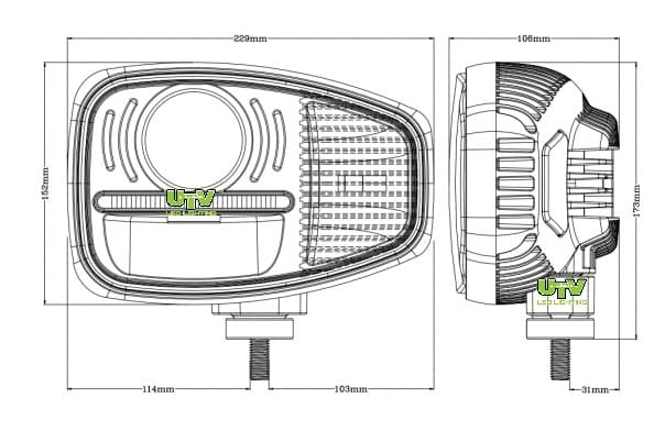 Road Legal Combination LED Headlights – Pair – Hi/Low beam & DRL
