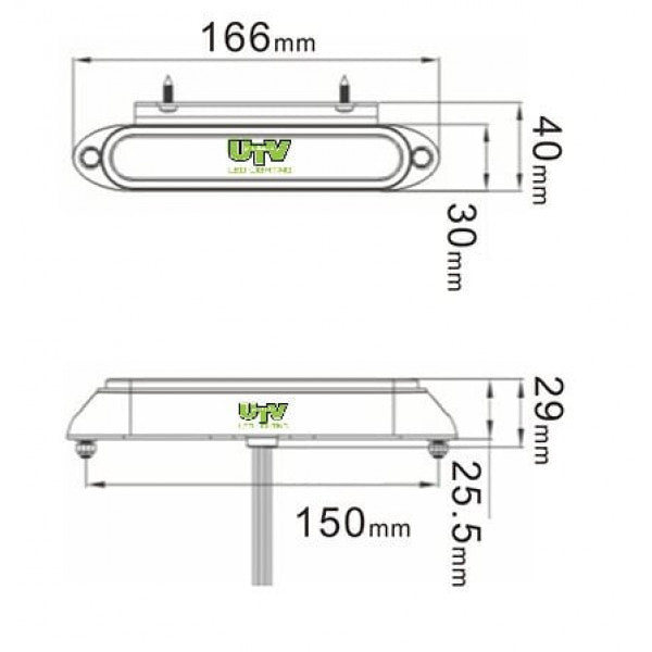 32W 6 LED Strobe Beacon – 10 Modes – Amber - UTV605