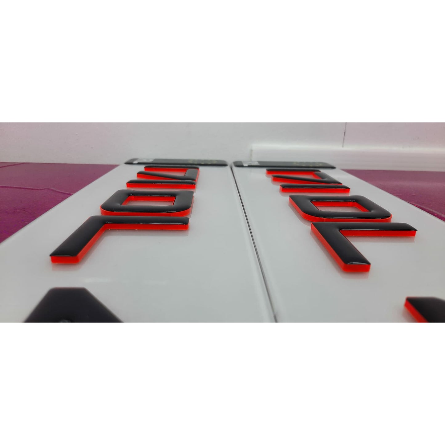 4D Red with Gel Top Plates Pair