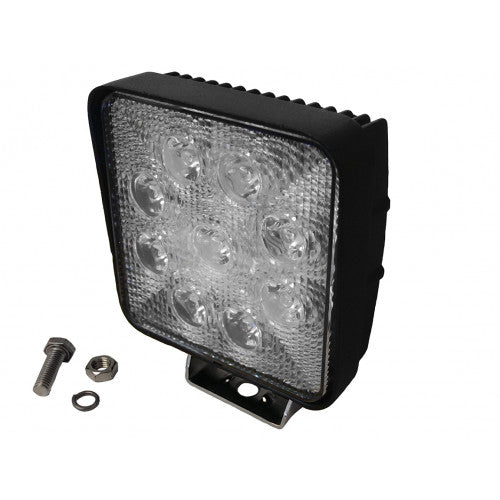 VR LED Worklamp IP67 (4in. Square 27 Watt) 12" Cable