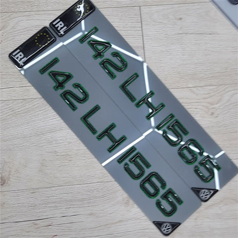 3D Green Tinted Gel Plates Pair