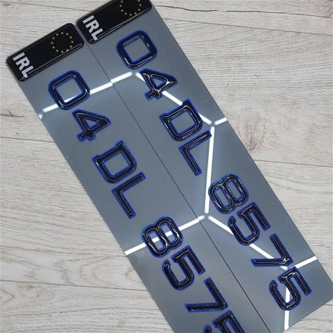 3D Blue Tinted Gel Plates Pair