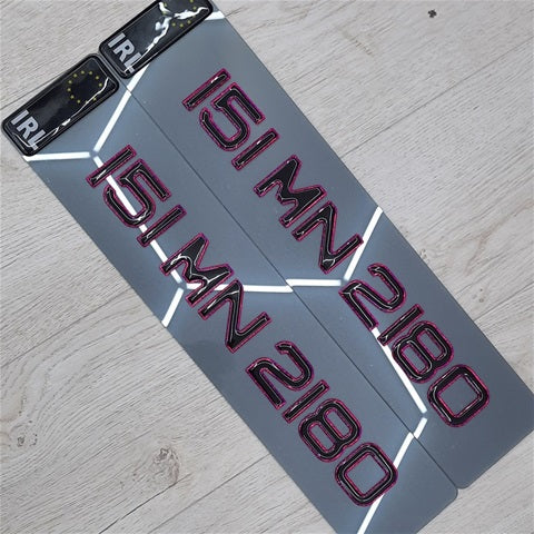 3D Pink Tinted Gel Plates Pair