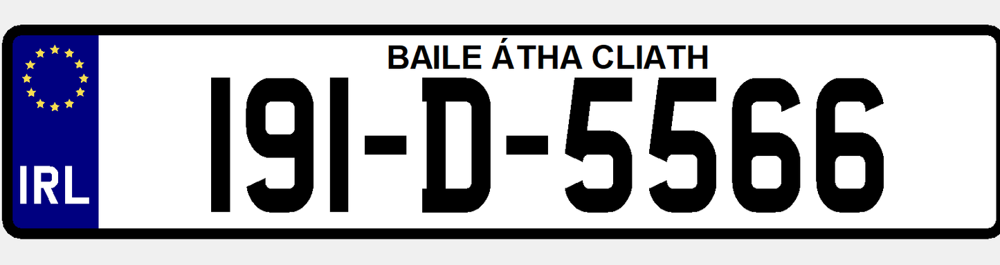 Irish NCT Plates