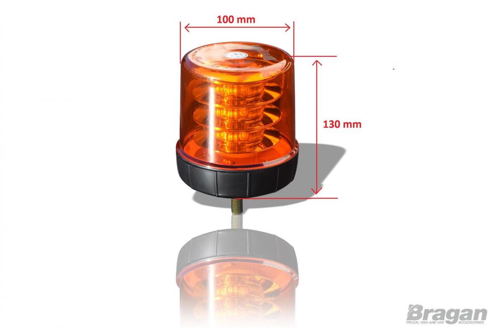 12 / 24v Amber Lens / Amber LED Strobe Light Flashing Beacon - Bolt On