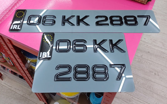 4D Black Gel Tinted Plates 1 Long & 1 Jap