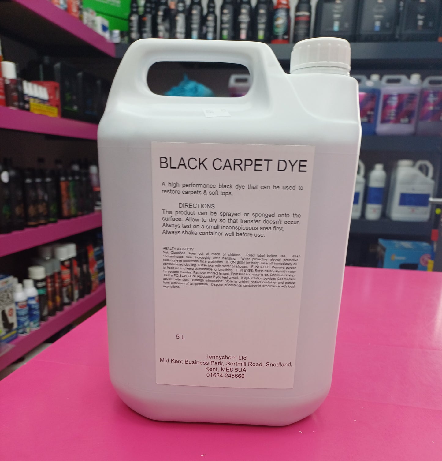 5 Litres Black Carpet / Car Mat Dye