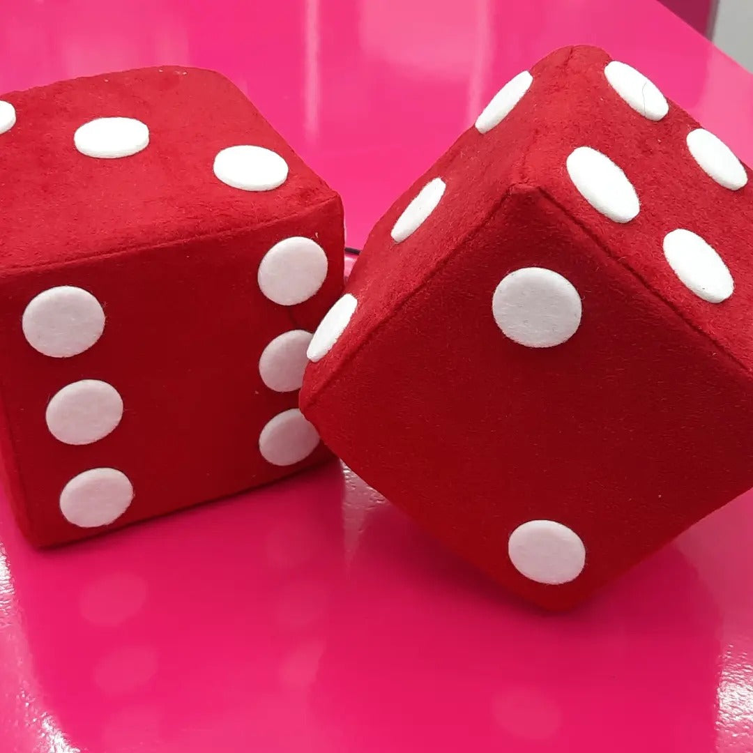Dutch Dice Red with White Dots